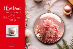 3D Christmas Round Ornament Sublimation PNG Product Image 1