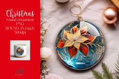 3D Christmas Round Ornament Sublimation PNG Product Image 1