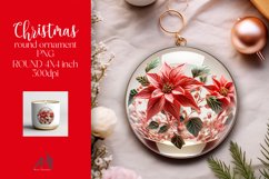 3D Christmas Round Ornament Sublimation PNG Product Image 1
