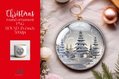 3D Christmas Round Ornament Sublimation PNG Product Image 1