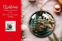 3D Christmas Round Ornament Sublimation PNG Product Image 1