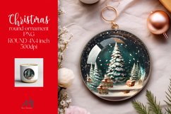 3D Christmas Round Ornament Sublimation PNG Product Image 1