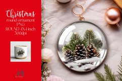 3D Christmas Round Ornament Sublimation PNG Product Image 1