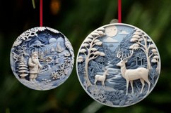 3D Christmas Ornament Sublimation Bundle / 3D Ornaments Png Product Image 3