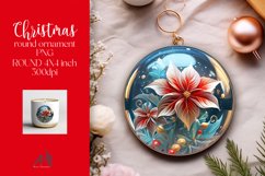 3D Christmas Round Ornament Sublimation PNG Product Image 1