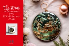 3D Christmas Round Ornament Sublimation PNG Product Image 1