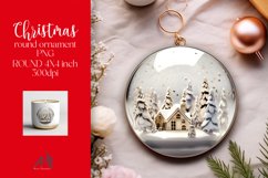 3D Christmas Round Ornament Sublimation PNG Product Image 1