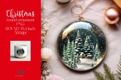 3D Christmas Round Ornament Sublimation PNG Product Image 1