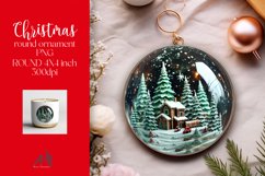 3D Christmas Round Ornament Sublimation PNG Product Image 1