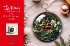 3D Christmas Round Ornament Sublimation PNG Product Image 1
