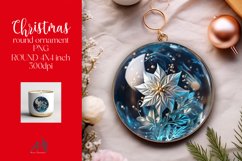 3D Christmas Round Ornament Sublimation PNG Product Image 1