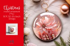 3D Christmas Round Ornament Sublimation PNG Product Image 1