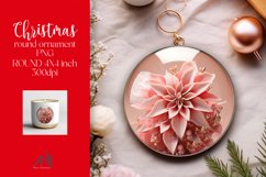 Christmas Round Ornament Sublimation PNG Product Image 1