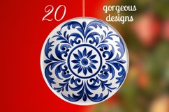 Italian Tiles Christmas Ornaments Sublimation Bundle PNG Product Image 2