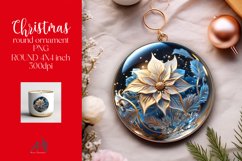 3D Christmas Round Ornament Sublimation PNG Product Image 1