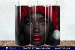 3D Christmas Black Woman Tumbler Wrap Product Image 1