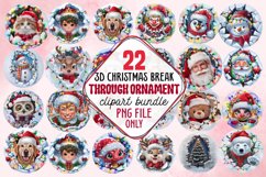 3D Christmas Break Through Ornament Bundle Product Image 1