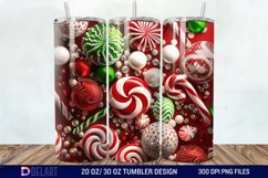 3D Christmas Candies Tumbler Wrap Product Image 1