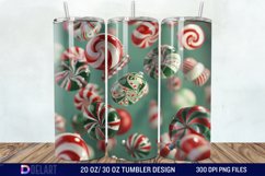 3D Christmas Candies Tumbler Wrap Product Image 1