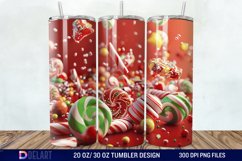 3D Christmas Candies Tumbler Wrap Product Image 1