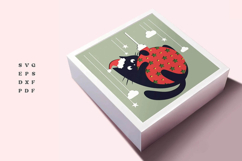 Black Cat Christmas 3D Shadow Box Svg Product Image 2