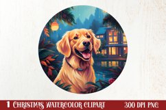 3D Christmas Dog Ornaments Engraved Bundle, 3D Dog Christmas Product Image 1