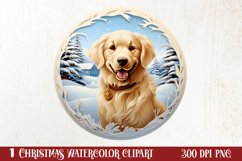 3D Christmas Dog Ornaments Engraved Bundle, 3D Dog Christmas Product Image 1