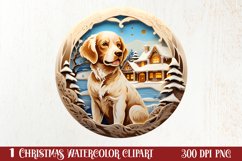 3D Christmas Dog Ornaments Engraved Bundle, 3D Dog Christmas Product Image 1
