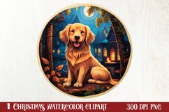 3D Christmas Dog Ornaments Engraved Bundle, 3D Dog Christmas Product Image 1