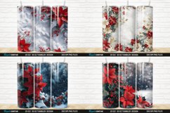 3D Christmas Flowers Snow Tumbler Wrap Bundle Product Image 3