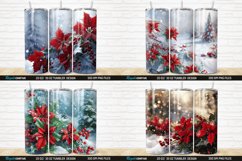 3D Christmas Flowers Snow Tumbler Wrap Bundle Product Image 7