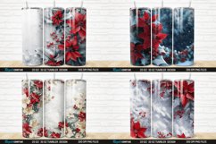 3D Christmas Flowers Snow Tumbler Wrap Bundle Product Image 2