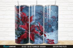 3D Christmas Flowers Snow 20/30oz Skinny Tumbler Product Image 1
