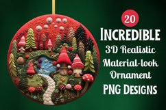 3D Christmas Gnomes Ornaments Bundle PNG Product Image 2