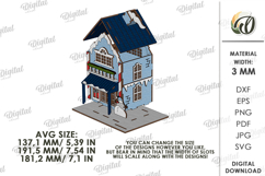 3D Christmas Houses Bundle Laser Cut. Christmas Decor SVG Product Image 4
