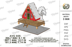 3D Christmas House Laser Cut. Christmas Stand Decor SVG Product Image 5