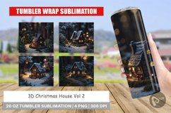 Tumbler Wrap 3D Christmas House Product Image 1