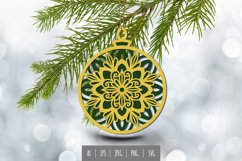 Mandala Christmas Tree Layered Ornament SVG Product Image 1