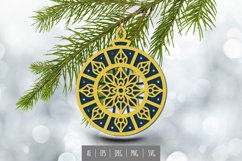 Christmas Ball Mandala Layered Tree Ornament SVG Product Image 1