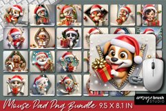 3d Christmas Mouse Pad Sublimation Bundle Smashed Wall PNG
