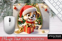 3d Christmas Mouse Pad Sublimation, Funny Dog Zip Wall PNG
