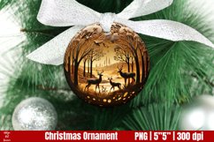 Glowing 3D Christmas Ornaments PNG Product Image 1