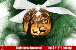 Glowing 3D Christmas Ornaments PNG Product Image 1