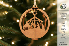 3D Christmas Ornament Laser Cut. Christmas Tree Decor SVG Product Image 1