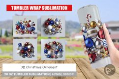 Tumbler Wrap 3D Christmas Ornament Product Image 1