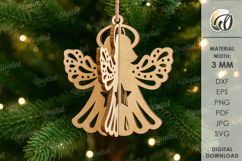 3D Christmas Ornaments Bundle Laser Cut. Christmas Decor SVG Product Image 12