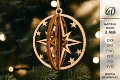 3D Christmas Ornaments Bundle Laser Cut. Christmas Decor SVG Product Image 5