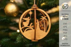 3D Christmas Ornaments Bundle Laser Cut. Christmas Decor SVG Product Image 11