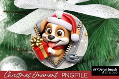 3d Christmas Ornament Sublimation, Smashed Wall Dog Ornament