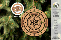 3D Christmas Ornaments Bundle Laser Cut. Christmas Decor SVG Product Image 10